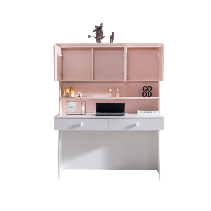 Hanah Home Escritorio de Estudio Rosa y Blanco